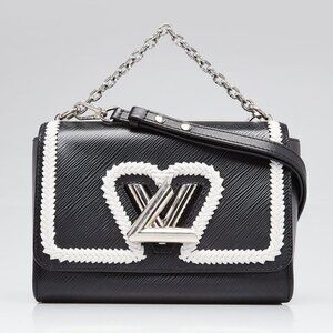 Louis Vuitton Black Epi Leather Whipstitch Heart Twist MM Bag